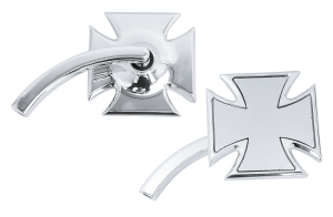 Billet Maltese Cross mirror left polish (ES)