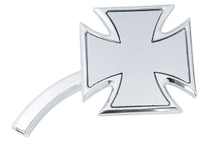 Billet Maltese Cross mirror right polish