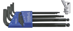 Eklind 9 Piece Metric Ball Hex L Key set