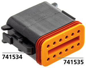 12 Pole black socket housing (ES)