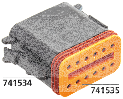 12 Pole black socket housing (ES)