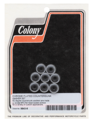 Companion Countersunk Chr washer #10, 8