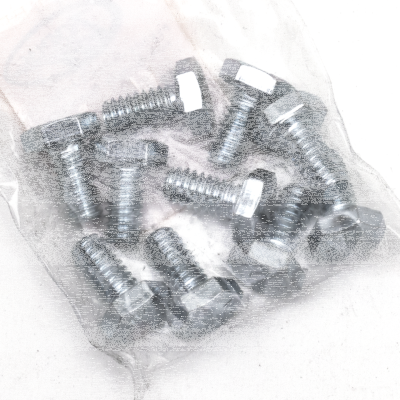 10pck hex bolt 1/4-20x1/2" UNC zinc (ES)