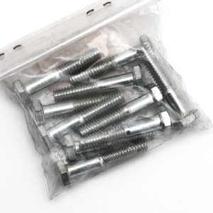 10pck hex bolt 1/4-20x1-3/8" UNC zinc (ES)