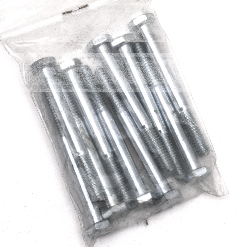 10pck hex bolt 1/4-20x2-1/2" UNC zinc (ES)