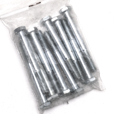 10pck hex bolt 1/4-20x2-1/2" UNC zinc (ES)