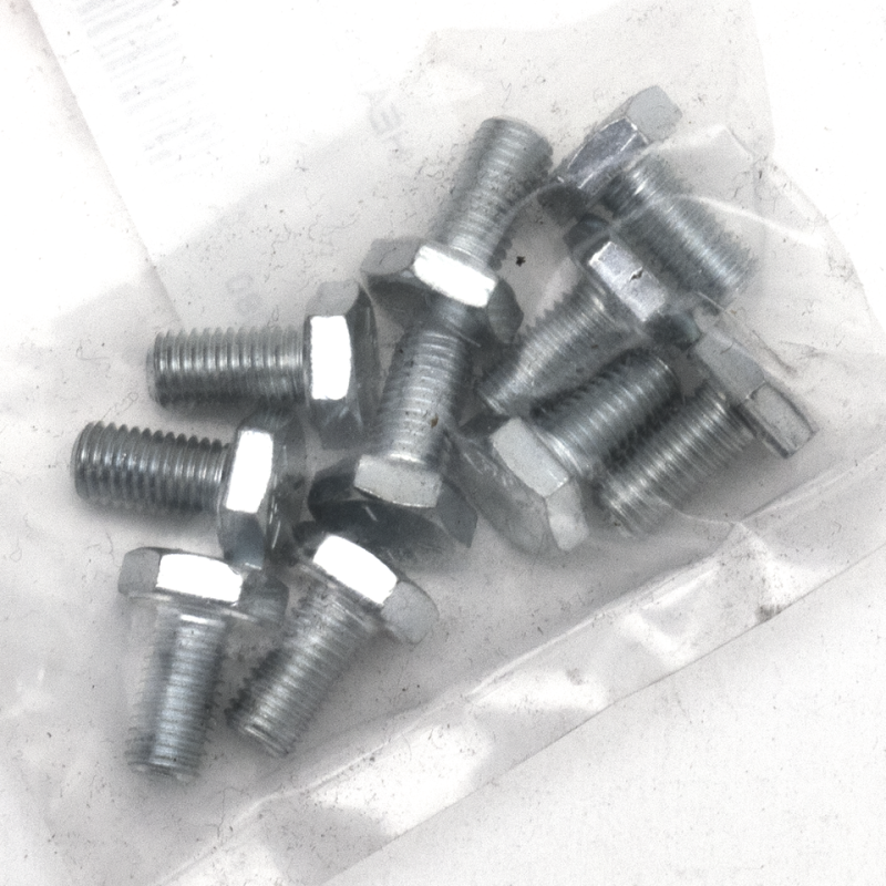 10pck hex bolt 1/4-28x1/2" UNF zinc (ES)