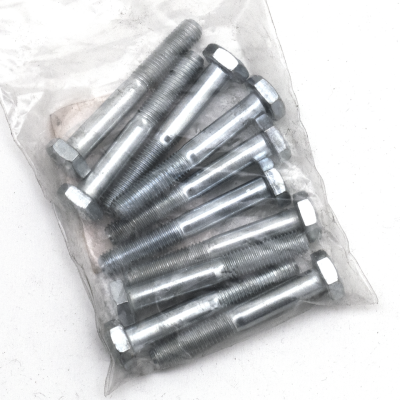 10pck hex bolt 1/4-28x1-3/4" UNF zinc