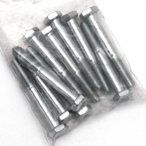 10pck hex bolt 1/4-28x2" UNF zinc (ES)