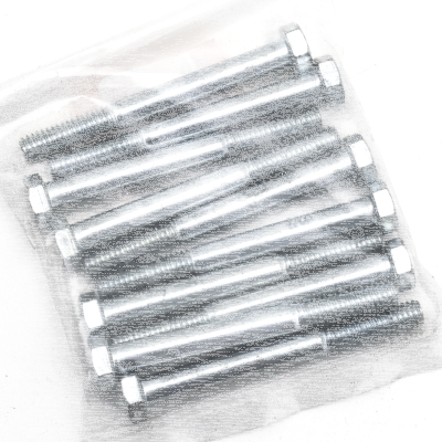 10pck hex bolt 5/16-18x3" UNC zinc (ES)