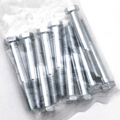 10pck hex bolt 3/8-16x3" UNC zinc (ES)