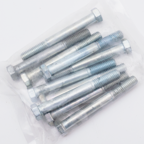 10pck hex bolt 3/8-16x3-1/4" UNC zinc (ES)