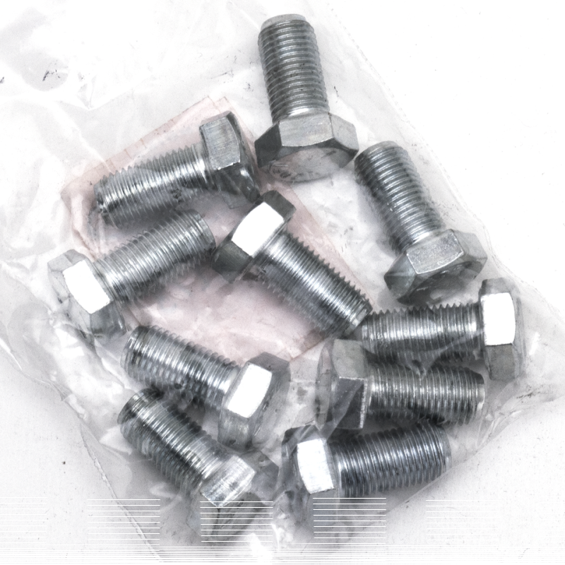 10pck hex bolt 3/8-24x3/4" UNF zinc (ES)