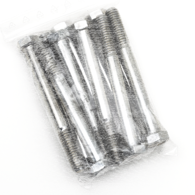 10Pck hex bolt 3/8-16x3.500" UNC zinc (ES)