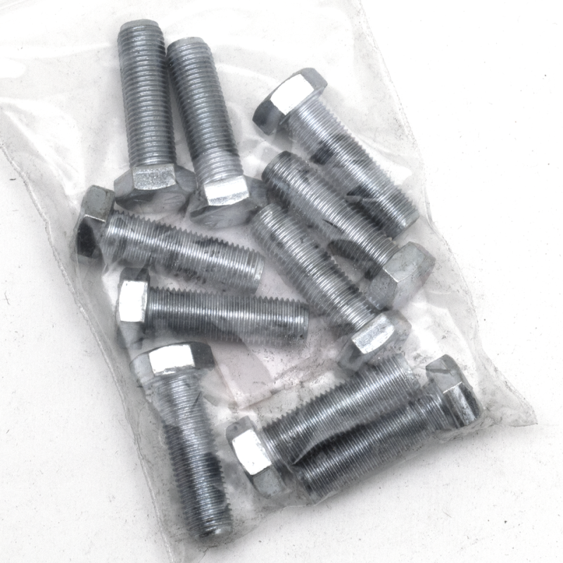 10pck hex bolt 3/8-24x1-1/4" UNF zinc (ES)