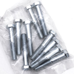 10pck hex bolt 3/8-24x2-1/4" UNF zinc