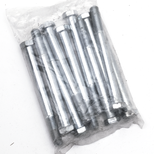 10pck hex bolt 3/8-24x4" UNF zinc (ES)