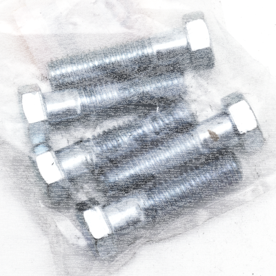 5pck hex bolt 1/2-13x2" UNC zinc (ES)