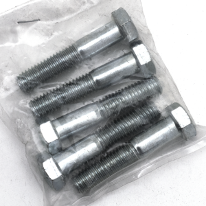 GZP 5pck hex bolt 1/2-13x2.5" zinc