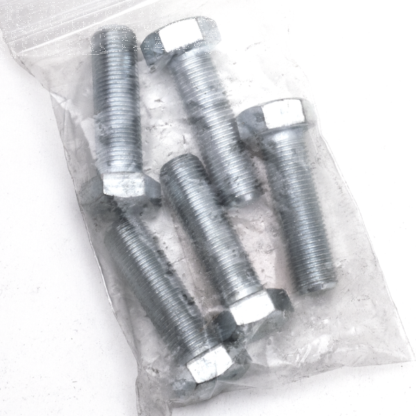 5pck hex bolt 1/2-20"x1.75" UNF zinc (ES)
