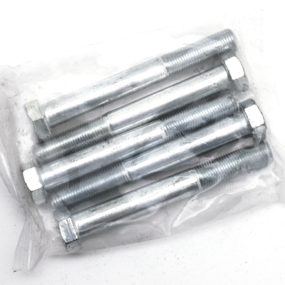 5pck hex bolt 1/2"-20x4" UNF zinc