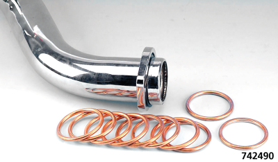 10pck Copper Crush Ring Exhaust all H.D (ES)