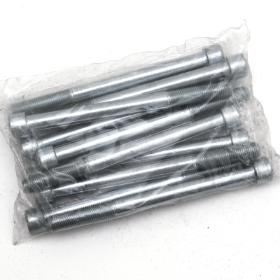 10pck allen bolt 3/8-24x4-1/2" UNF zinc (ES)