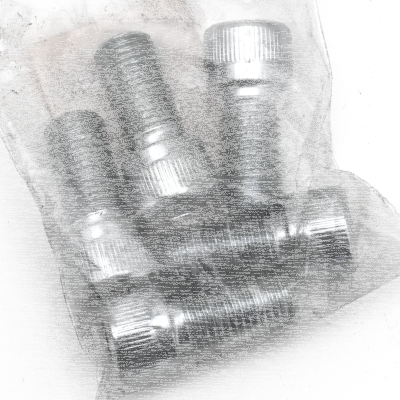 5pck allen bolt 7/16-20x7/8" UNF zinc (ES)