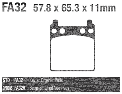 EBC Brake pads PM 162x2 (ES)