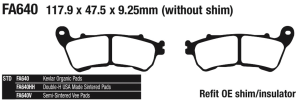 EBC Sintered front brake pads XL14-22 (ES)