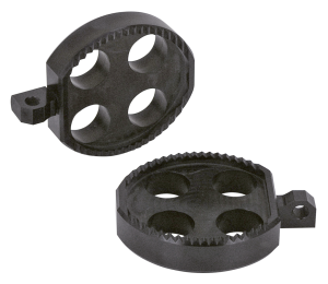 Chops76 Round cross black footpegs (ES)