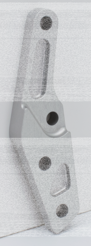 Caliper brckt clr Ohlins 11.8" l/h 00-up (ES)