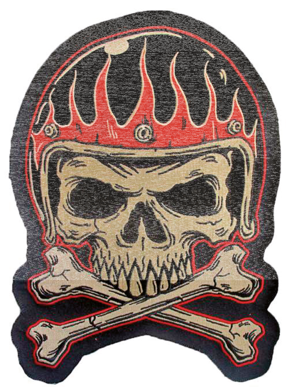 VINTAGE HELMET SKULL PATCH (ES)