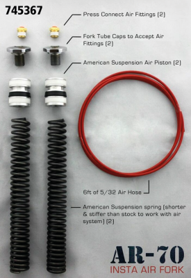 A.S. air piston kit 41mm fork w/OE trees (ES)