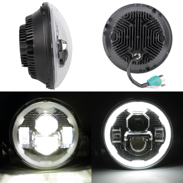 LED 7" HALO Visor Headlight Unit (ES)