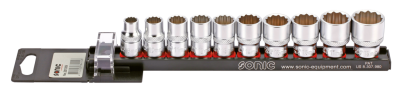 3/8" Socketset 12-point metric 10PC on r (ES)