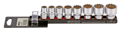 3/8" Socketset inch sizes 8PC on rail (ES)