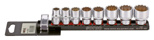 3/8" Socketset inch sizes 8PC on rail (ES)
