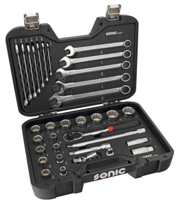 Sonic 34pc 1/2" dr socket/wrench set SAE (ES)