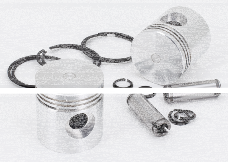 Pistons w/Hasting rings 45CI STD, pair (ES)