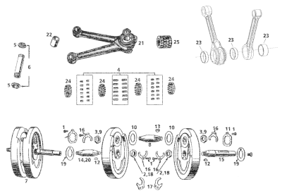 crank pin 3 hole type WL/Servicar1937-up (ES)