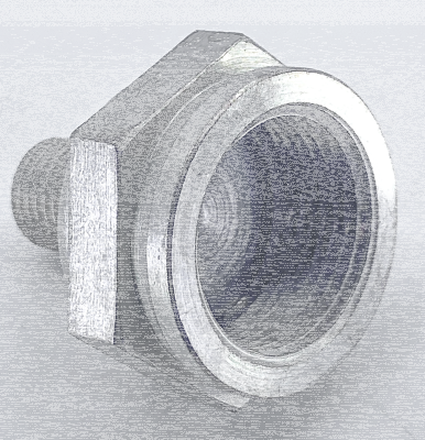 nut, bowl lock white plated, all models (ES)