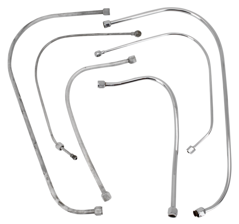 set of 3 oilpipes steel white plated, WL (ES)