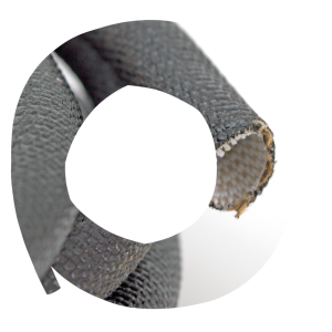 Cotton 1/2" wire loom, asphalt, 25 feet (ES)