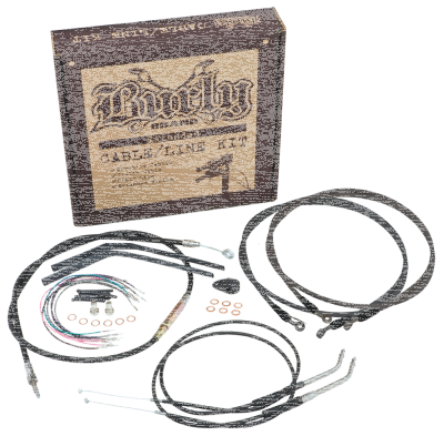 Cable kit black 16" bar FLST07-10 (ES)