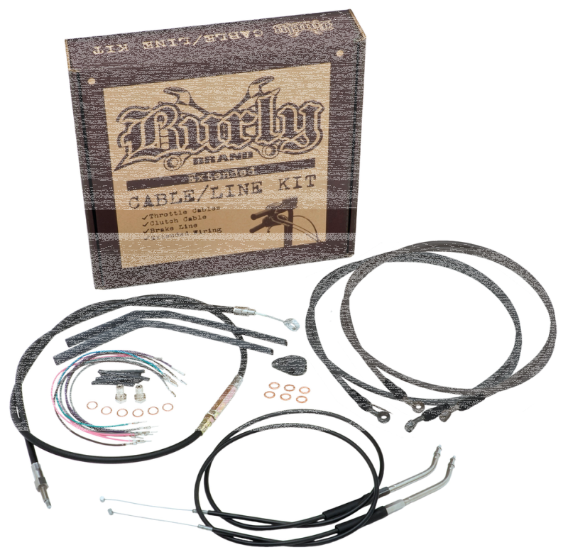 Cable kit black 14" bar no-ABS FLST11-14 (ES)