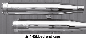 MCJ End Caps Royal 80 4-Ribbed Chrome (ES)