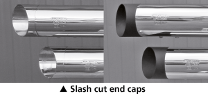 MCJ End Caps Royal 80 Slash Cut Chrome (ES)