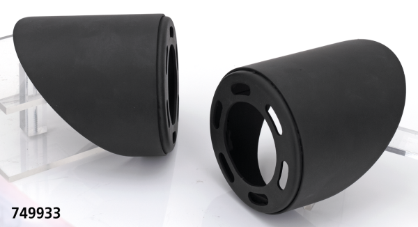 MCJ End Caps Royal 80 Slash Cut Black (ES)
