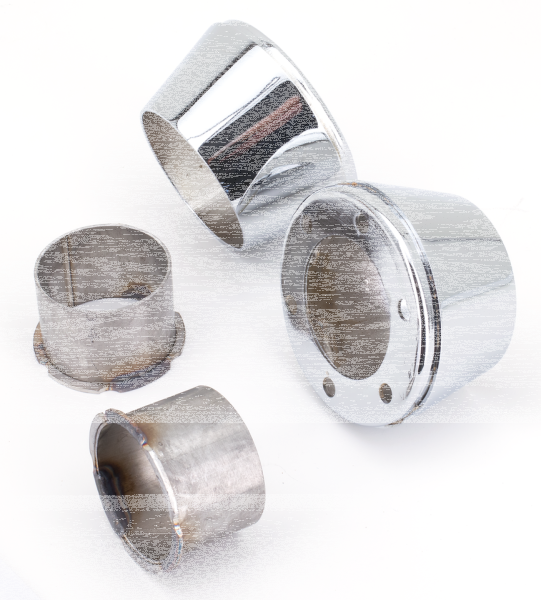 MCJ End Caps Race 90 Tapered Chrome (ES)